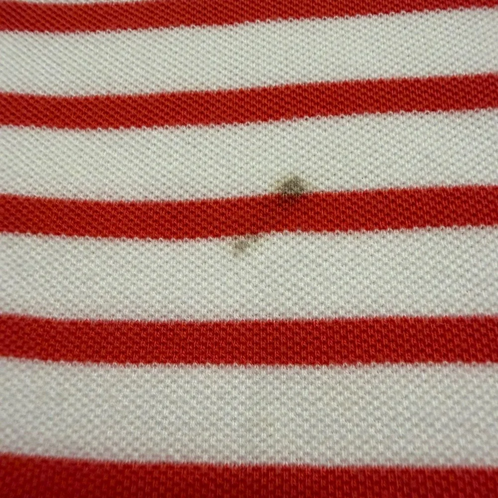 Polo Ralph Lauren Mens Large Orange White Striped Short Sleeve Pique Polo Shirt